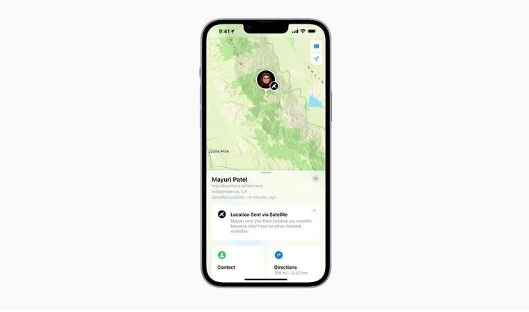 临邑苹果14维修分享iPhone14系列中 FindMy功能通过卫星分享位置方法教程 